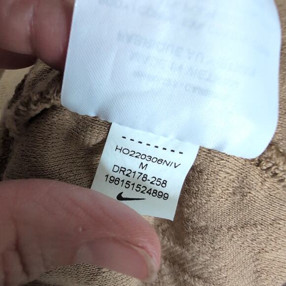 Nike Phoenix Brown Terry Cloth Fleece High Waisted Jogger Pants Medium DR2178 - Picture 8 of 12